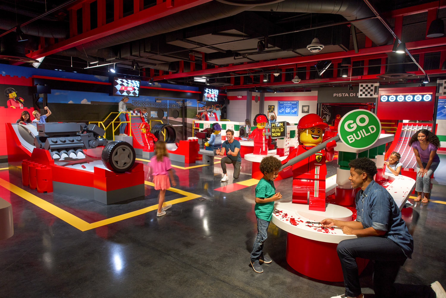 Lego Ferrari Build & Race attraction at Legoland Florida.