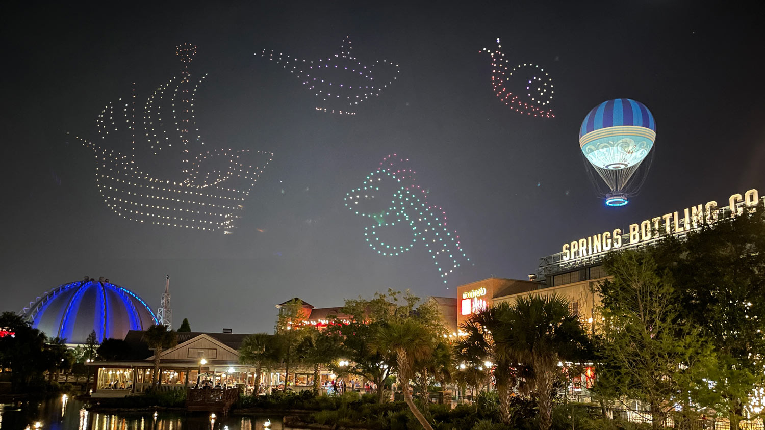 Disney Springs drone show for 2024. 