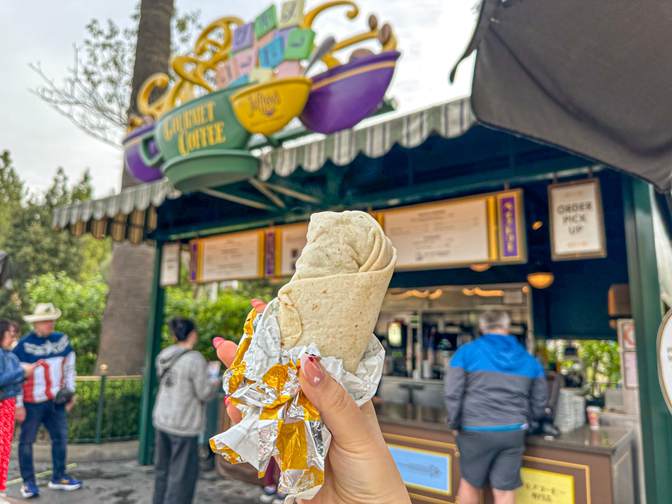 Disney California Adventure breakfast burrito is hard to find. 
