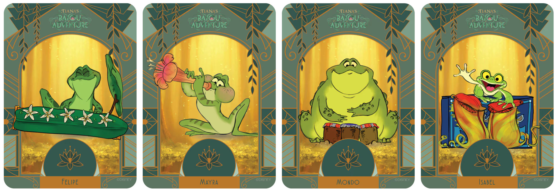 Jazz and Afro-Cuban critter musicians in Tiana ride. 