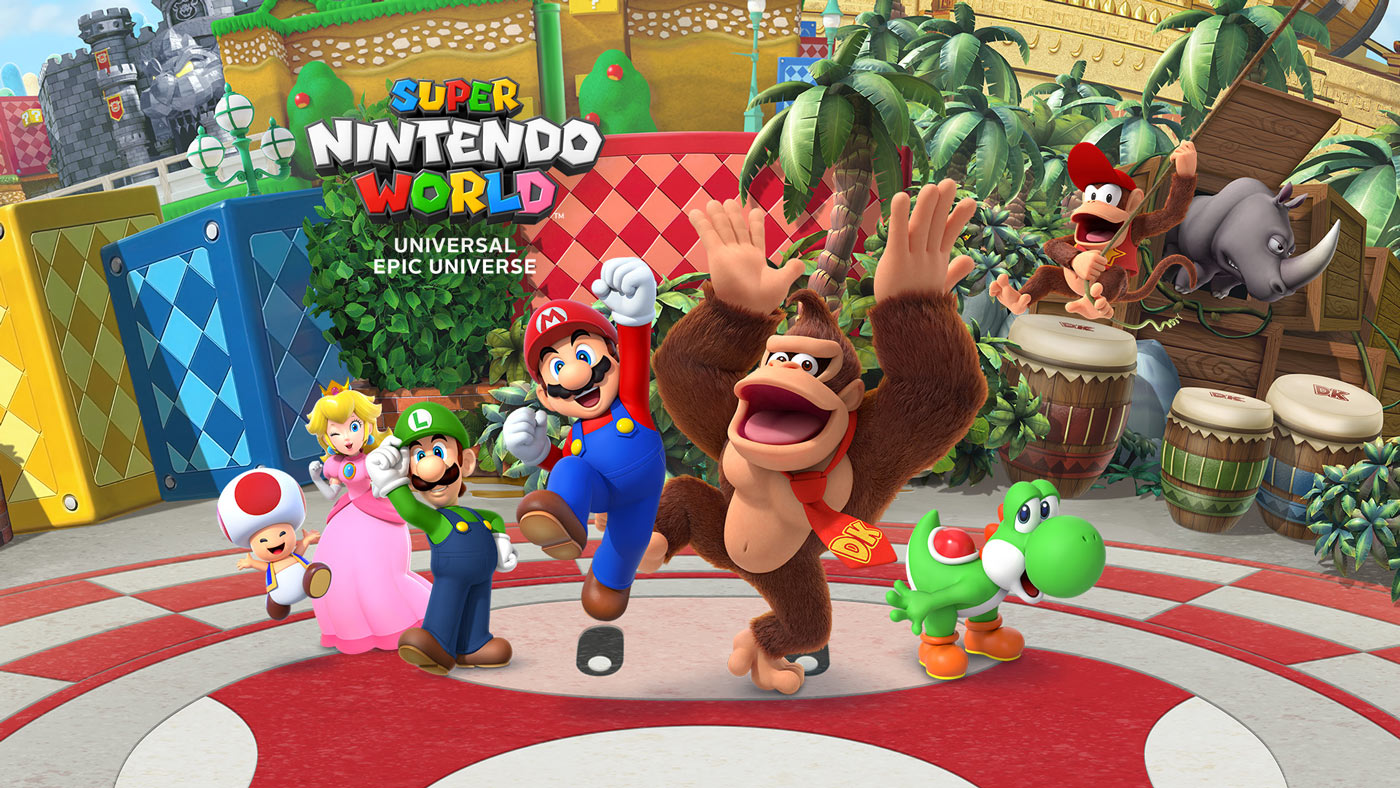 Mario and Donkey Kong lands coming to Super Nintendo World in Orlando.