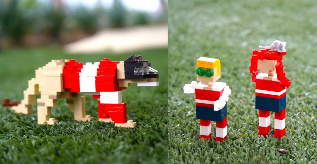 LEGOLAND Stanley Cup setup for Miniland U.S.A.