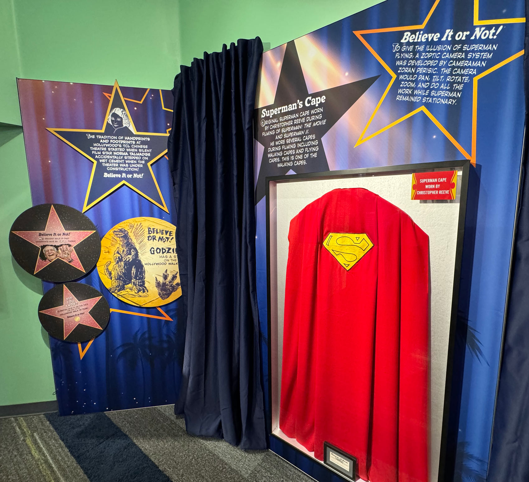 Superman Cape and movie fun facts at Ripley's Believe It Or Not.
