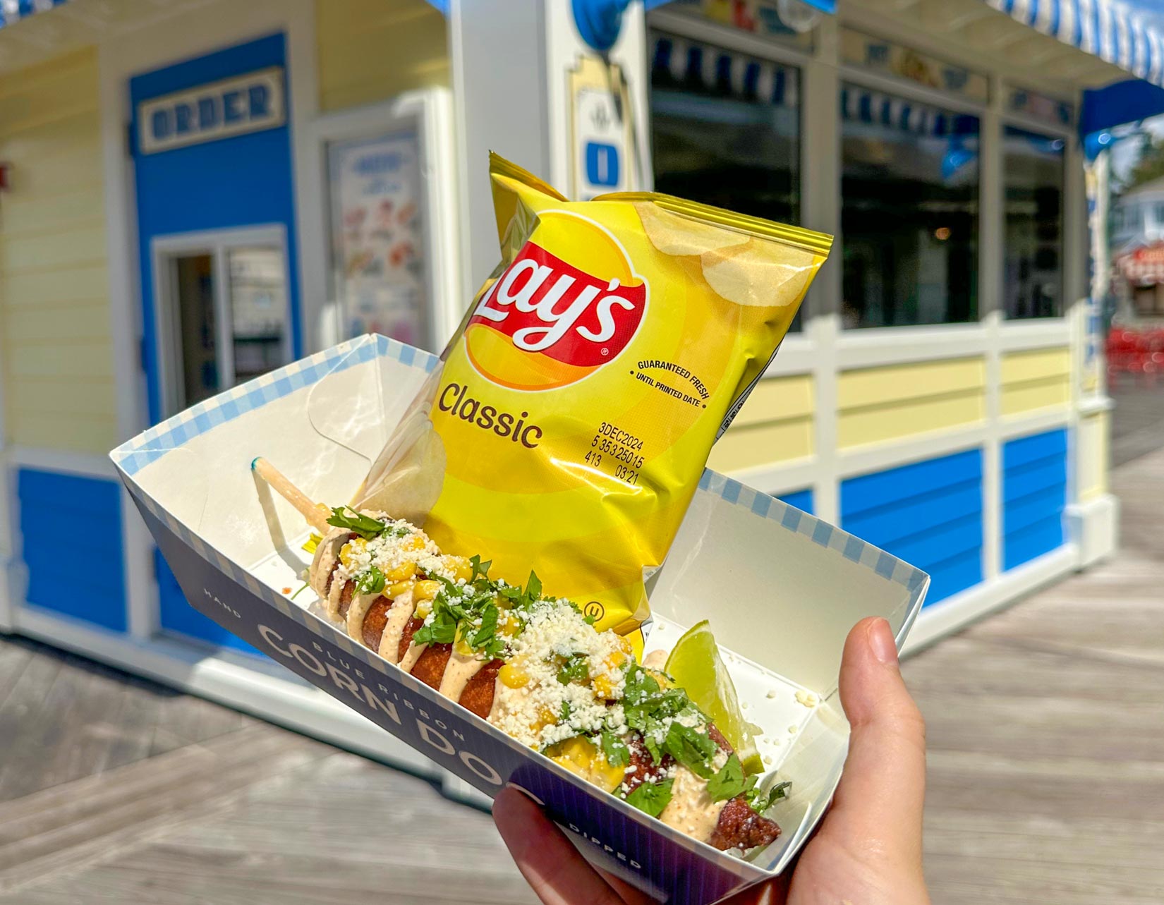 Mexican Street Corn Dog at Disney BoardWalk